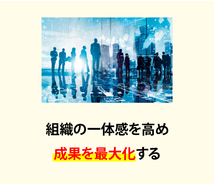 組織の一体感を高め成果を最大にする